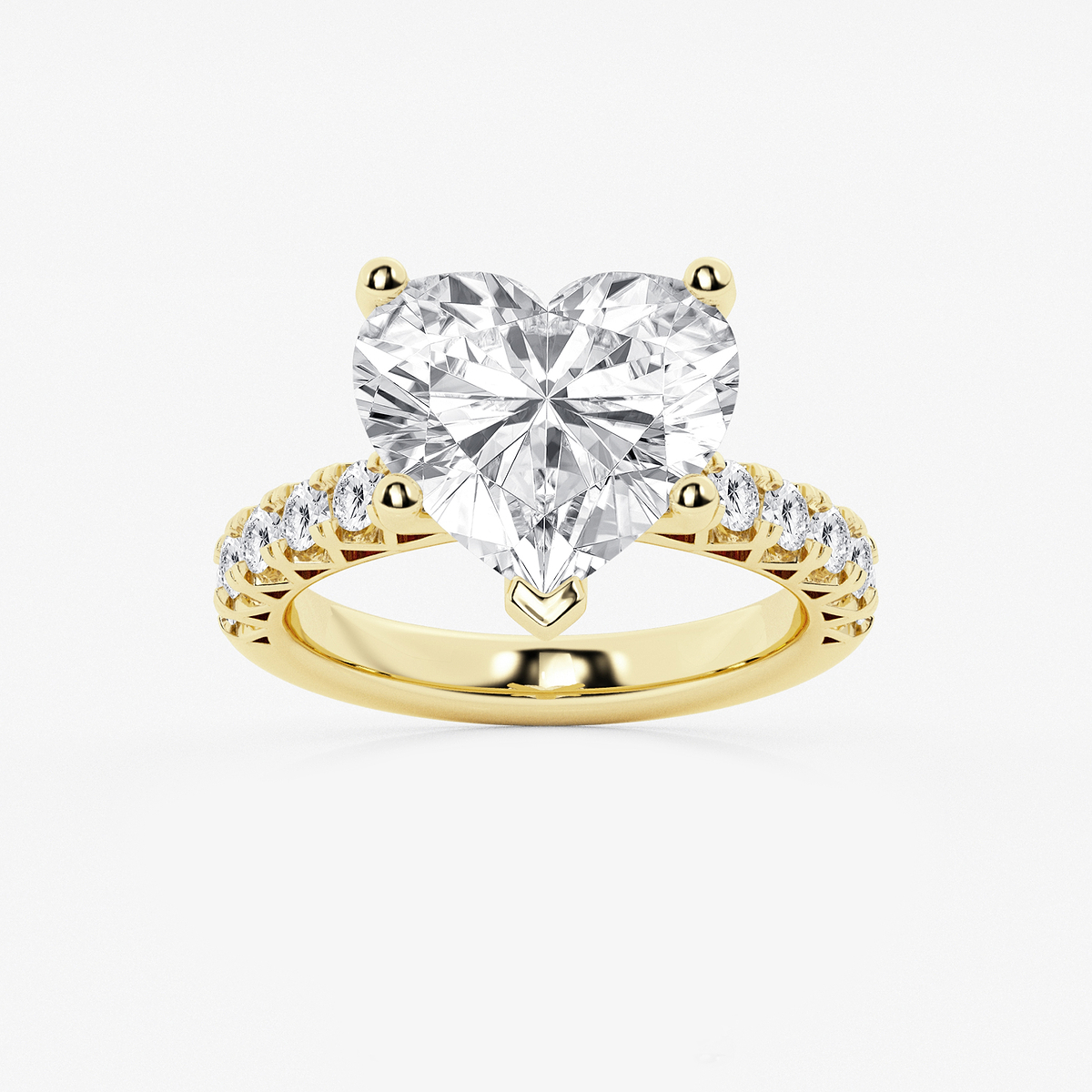 6 2/3 ctw Heart Lab Grown Diamond Royal Crown Engagement Ring