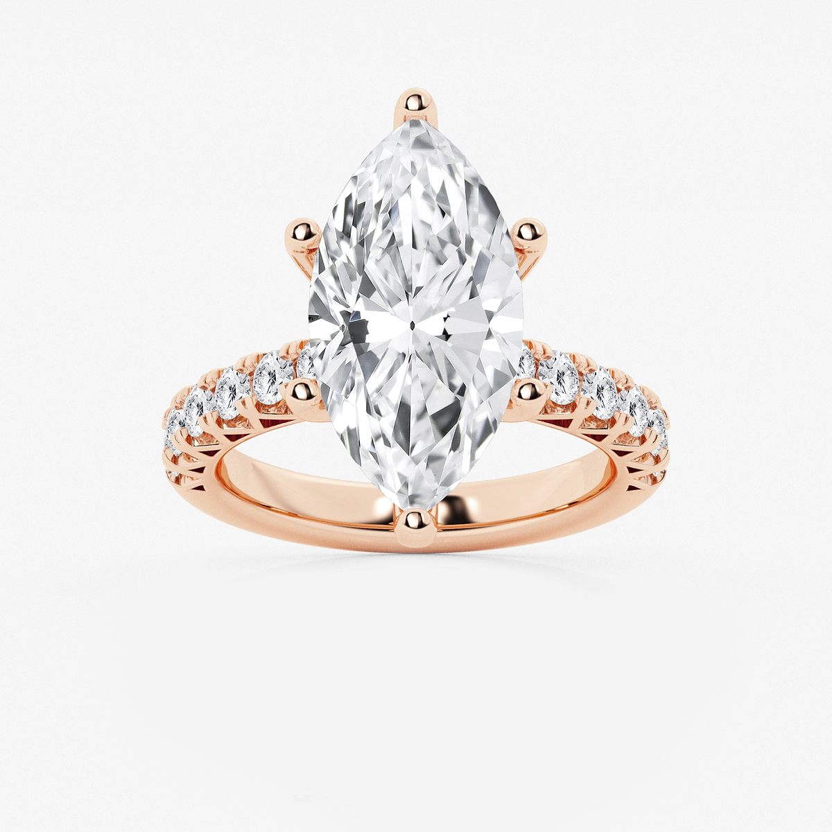 6 2/3 ctw Marquise Lab Grown Diamond Royal Crown Engagement Ring