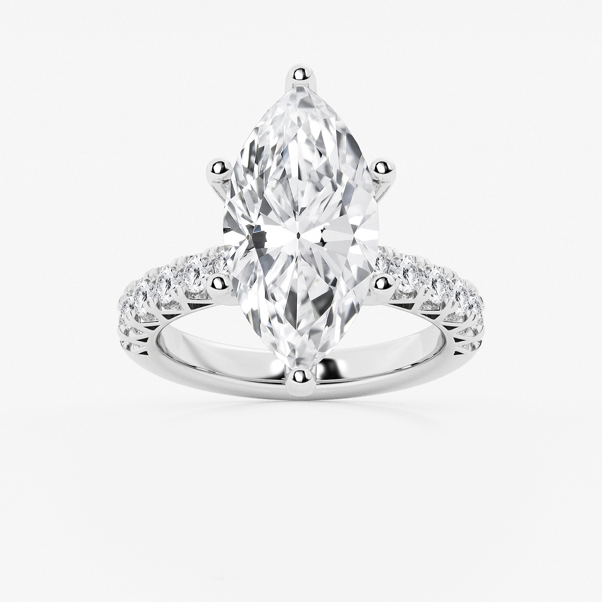 6 2/3 ctw Marquise Lab Grown Diamond Royal Crown Engagement Ring