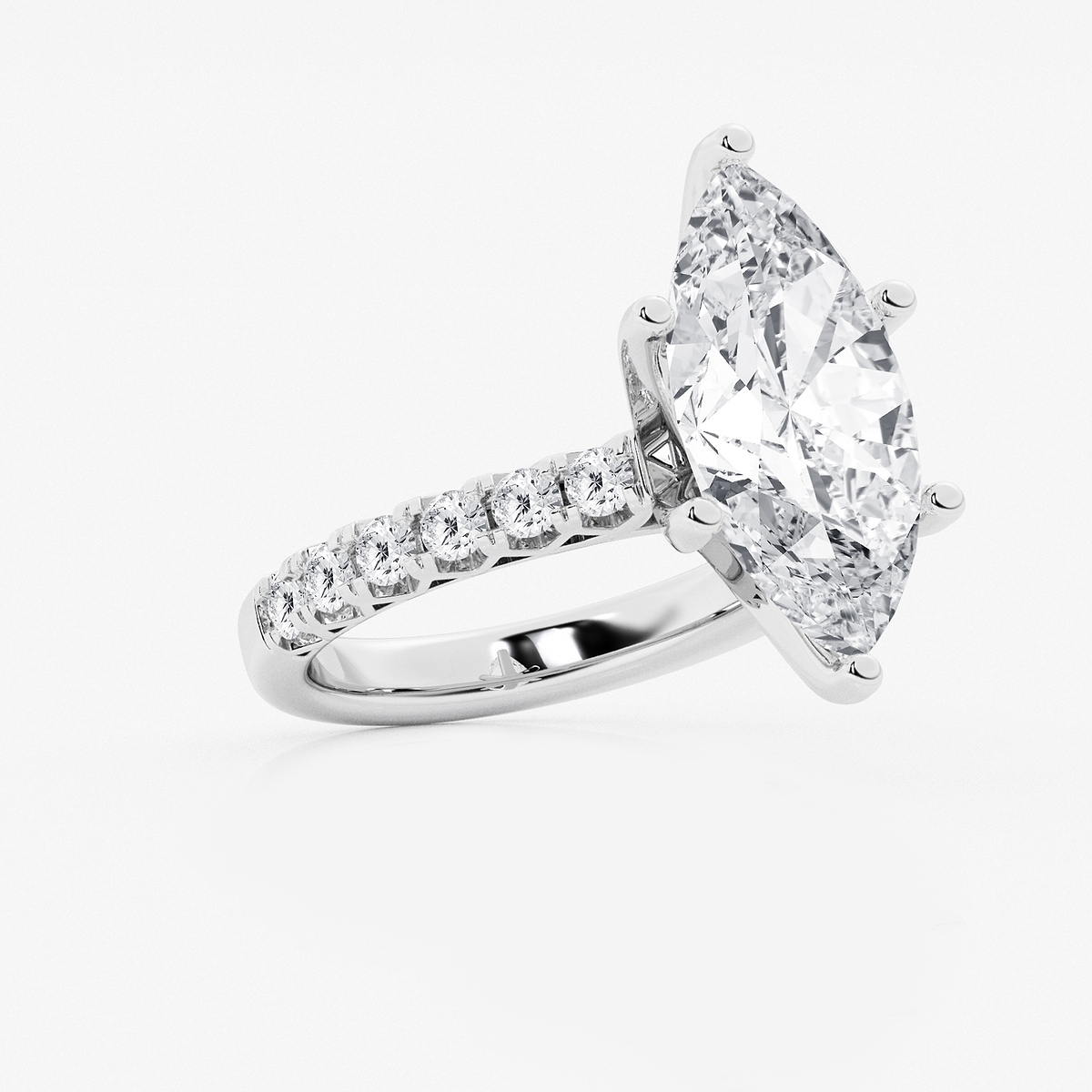 Additional Image 1 for  6 2/3 ctw Marquise Lab Grown Diamond Royal Crown Engagement Ring