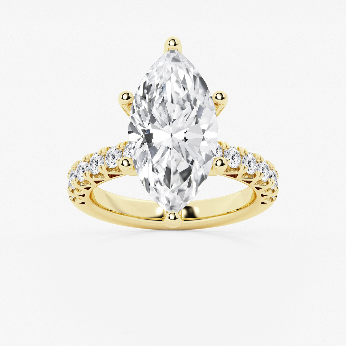 6 2/3 ctw Marquise Lab Grown Diamond Royal Crown Engagement Ring