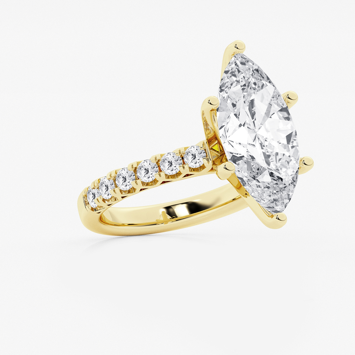Additional Image 1 for  6 2/3 ctw Marquise Lab Grown Diamond Royal Crown Engagement Ring