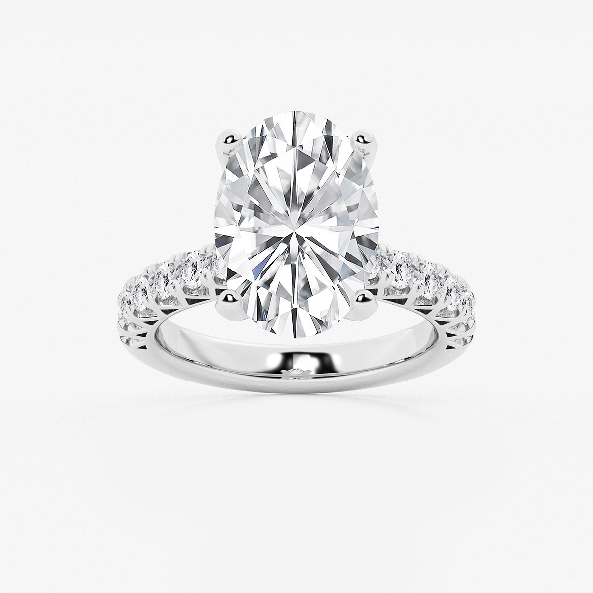6 2/3 ctw Oval Lab Grown Diamond Royal Crown Engagement Ring