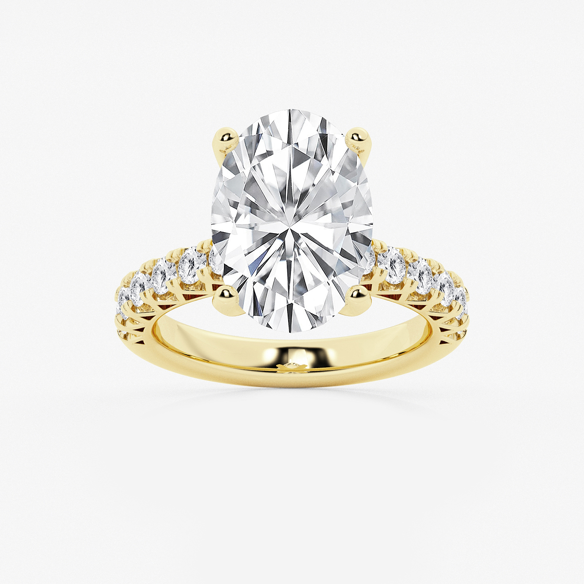 6 2/3 ctw Oval Lab Grown Diamond Royal Crown Engagement Ring