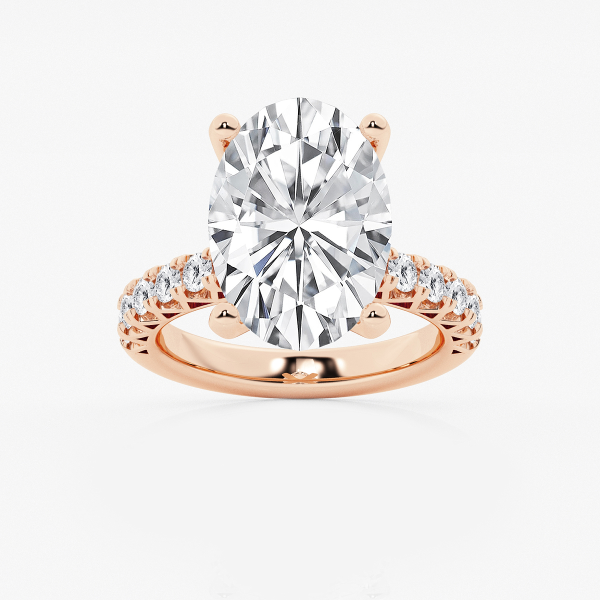 8 2/3 ctw Oval Lab Grown Diamond Royal Crown Engagement Ring