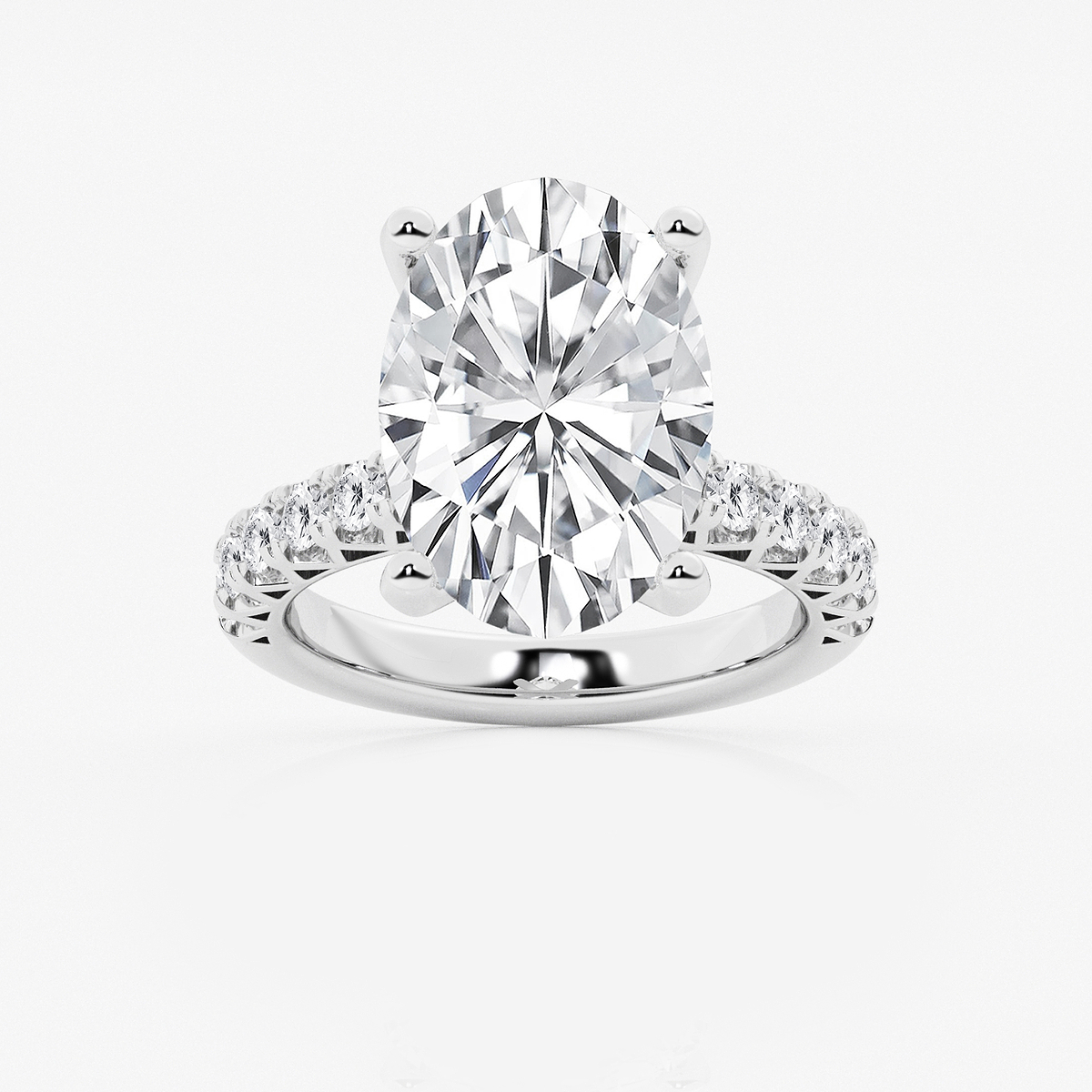 8 2/3 ctw Oval Lab Grown Diamond Royal Crown Engagement Ring