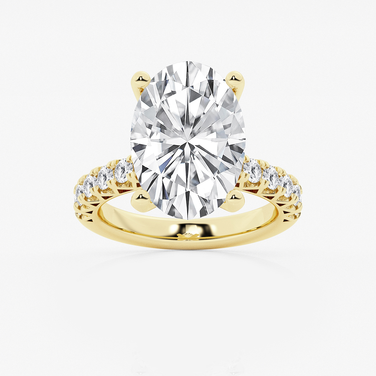8 2/3 ctw Oval Lab Grown Diamond Royal Crown Engagement Ring