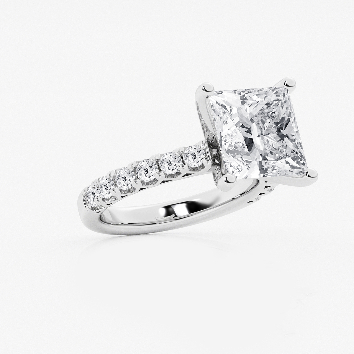Additional Image 1 for  6 2/3 ctw Princess Lab Grown Diamond Royal Crown Engagement Ring