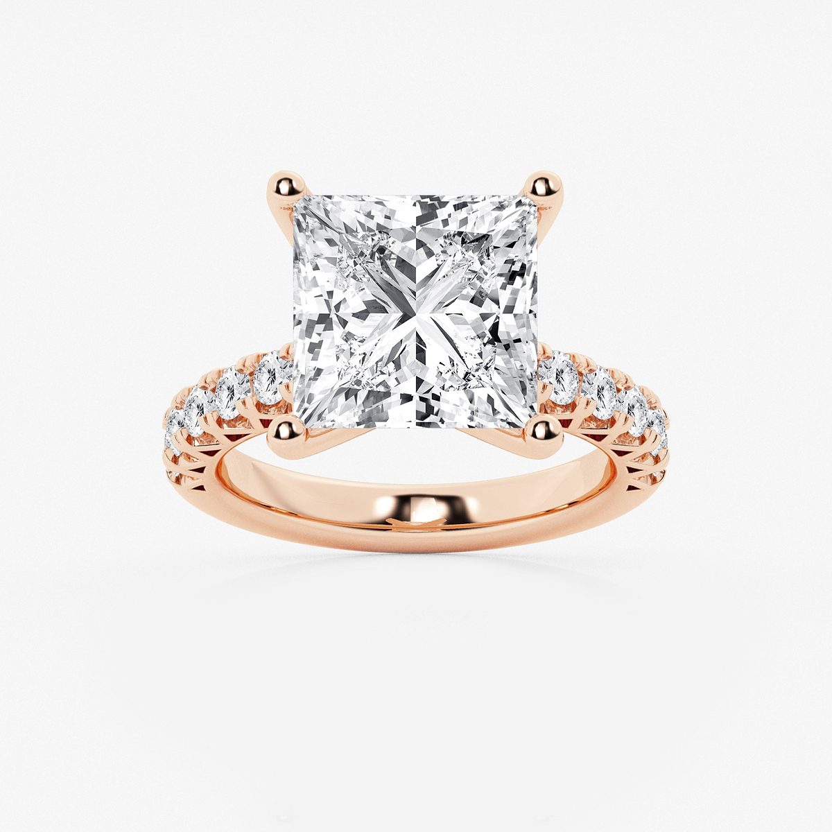 8 2/3 ctw Princess Lab Grown Diamond Royal Crown Engagement Ring