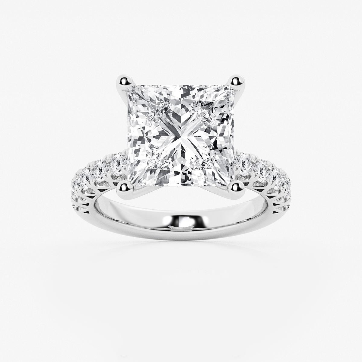 8 2/3 ctw Princess Lab Grown Diamond Royal Crown Engagement Ring
