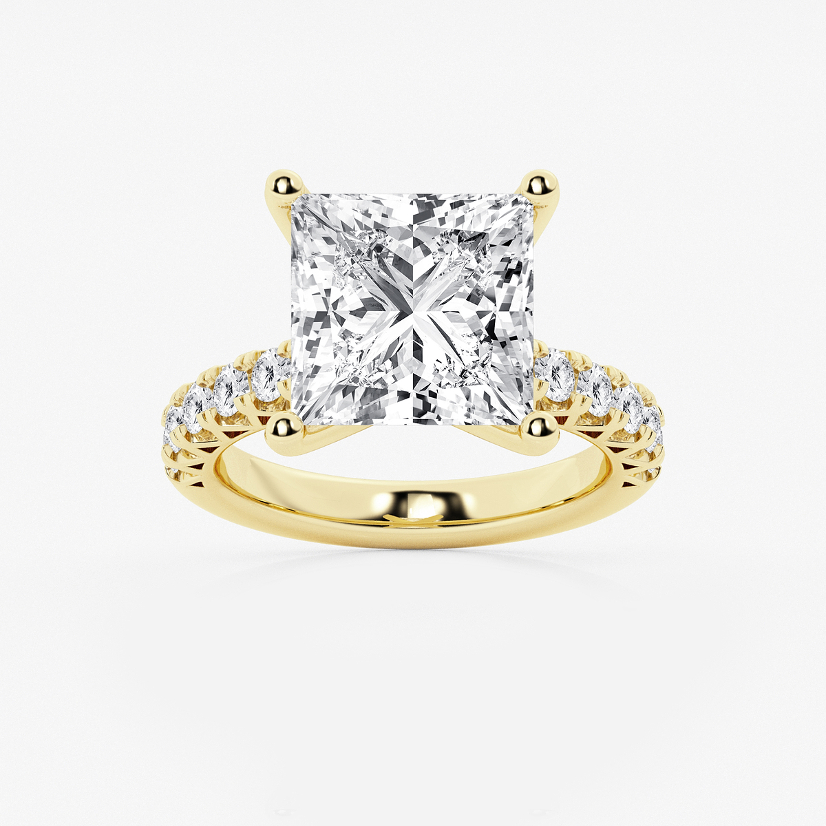 8 2/3 ctw Princess Lab Grown Diamond Royal Crown Engagement Ring