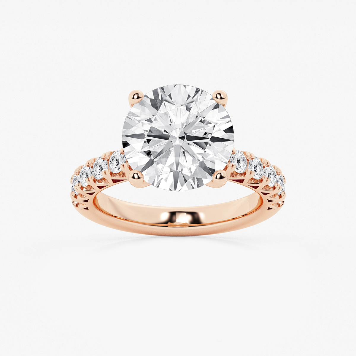 6 2/3 ctw Round Lab Grown Diamond Royal Crown Engagement Ring