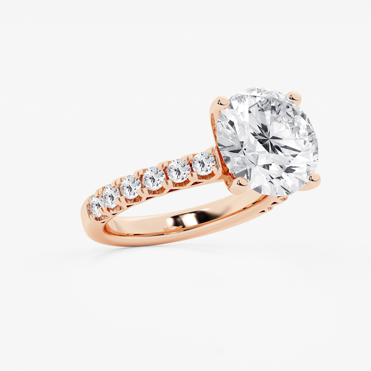 Additional Image 1 for  6 2/3 ctw Round Lab Grown Diamond Royal Crown Engagement Ring