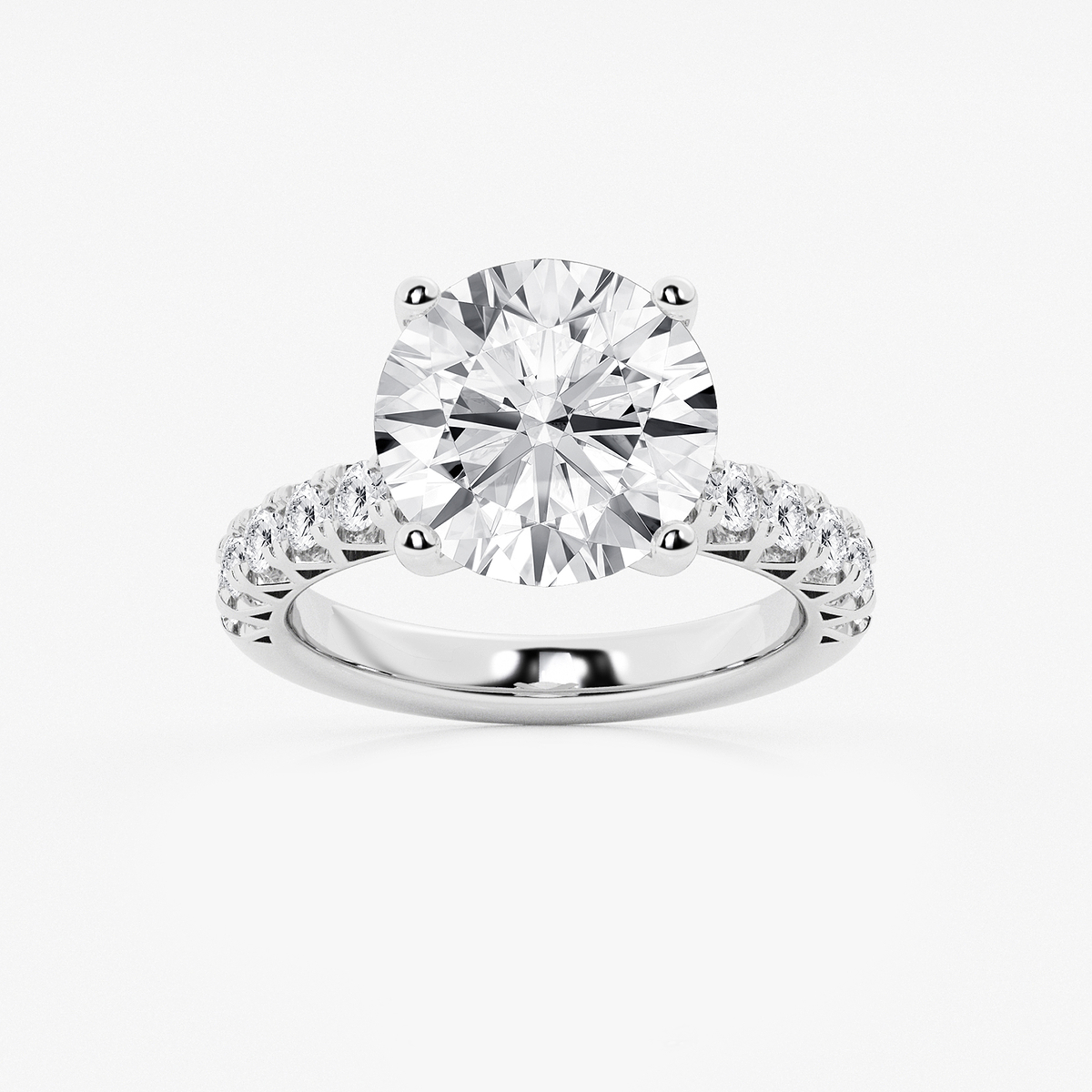 6 2/3 ctw Round Lab Grown Diamond Royal Crown Engagement Ring