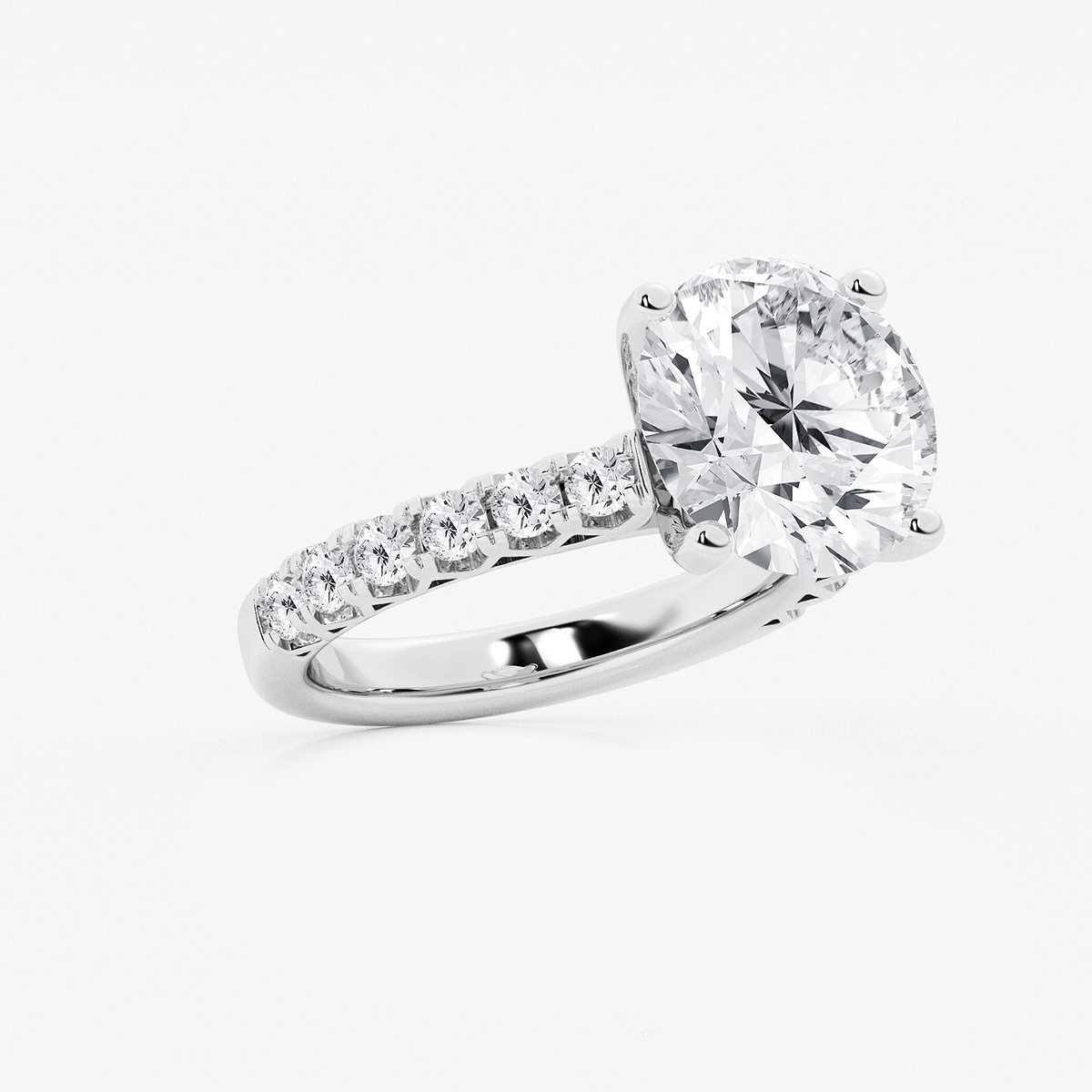 Additional Image 1 for  6 2/3 ctw Round Lab Grown Diamond Royal Crown Engagement Ring