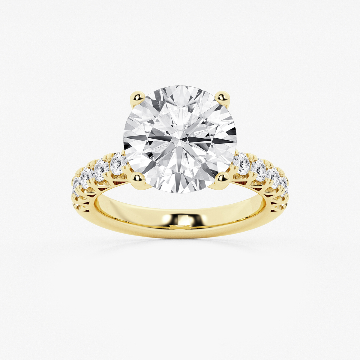6 2/3 ctw Round Lab Grown Diamond Royal Crown Engagement Ring