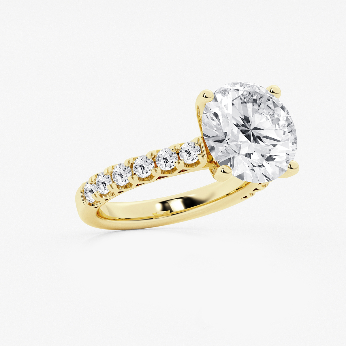 Additional Image 1 for  6 2/3 ctw Round Lab Grown Diamond Royal Crown Engagement Ring