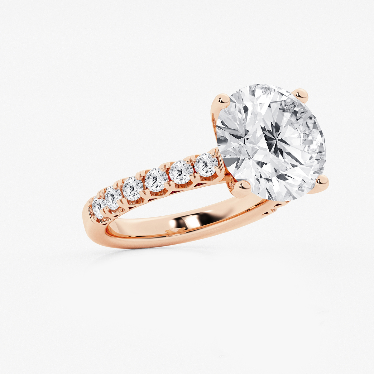 Additional Image 1 for  8 2/3 ctw Round Lab Grown Diamond Royal Crown Engagement Ring