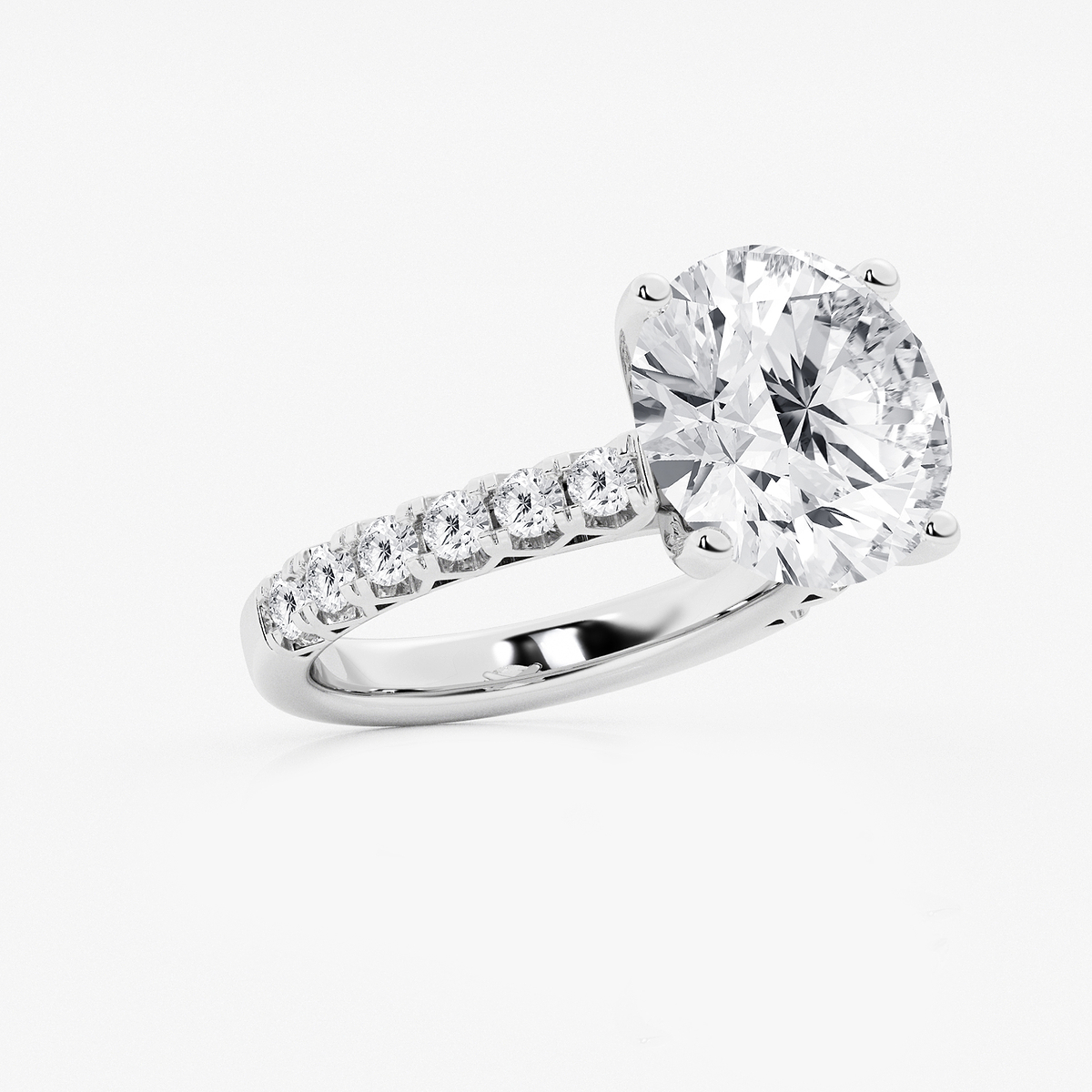 Additional Image 1 for  8 2/3 ctw Round Lab Grown Diamond Royal Crown Engagement Ring
