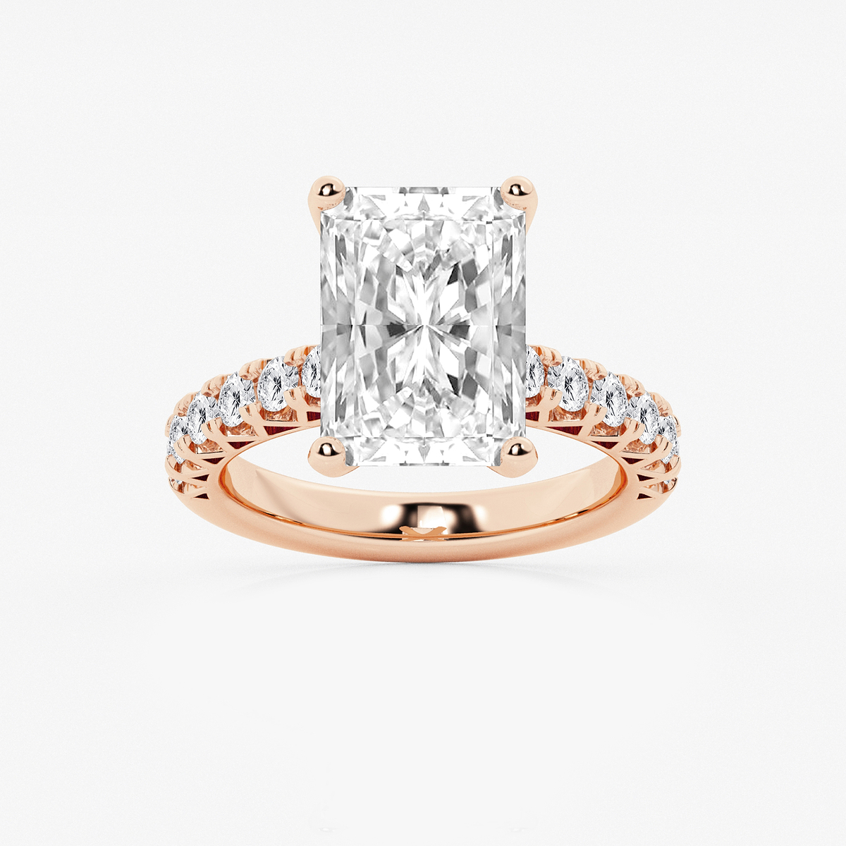 6 2/3 ctw Radiant Lab Grown Diamond Royal Crown Engagement Ring