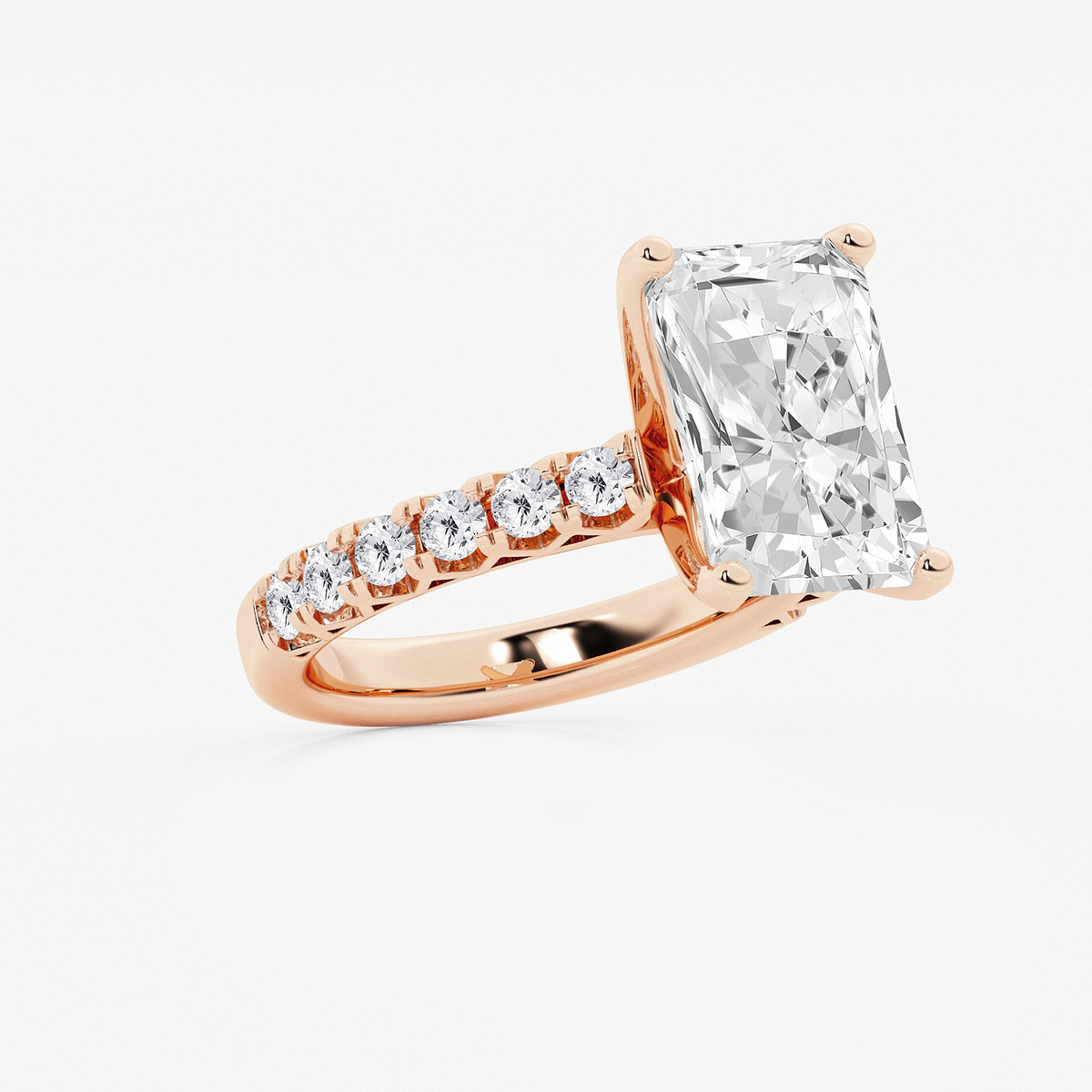 Additional Image 1 for  6 2/3 ctw Radiant Lab Grown Diamond Royal Crown Engagement Ring