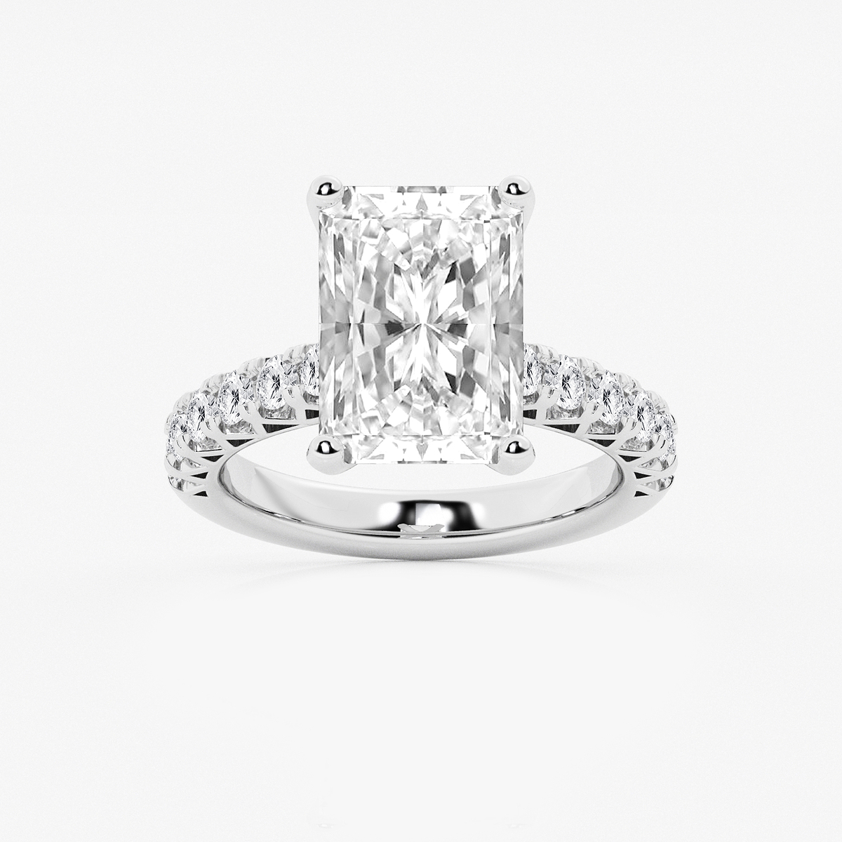 6 2/3 ctw Radiant Lab Grown Diamond Royal Crown Engagement Ring