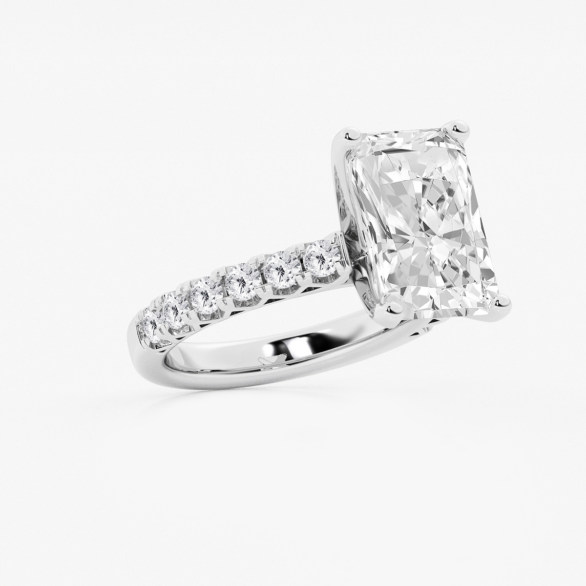 Additional Image 1 for  6 2/3 ctw Radiant Lab Grown Diamond Royal Crown Engagement Ring