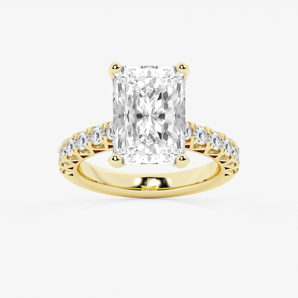 6 2/3 ctw Radiant Lab Grown Diamond Royal Crown Engagement Ring