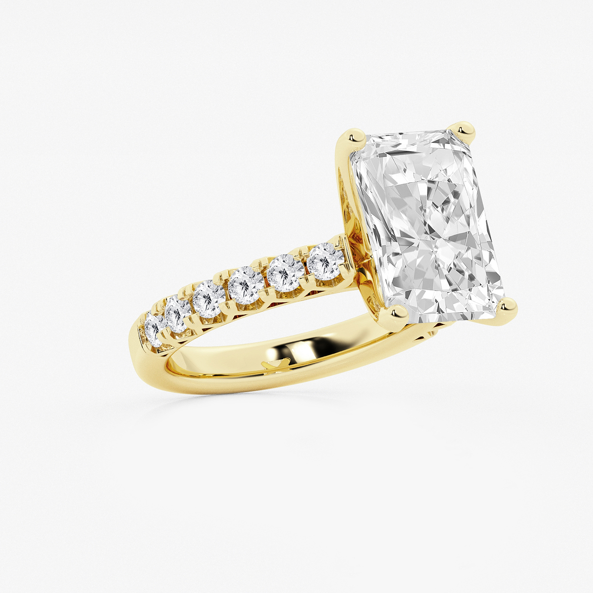 Additional Image 1 for  6 2/3 ctw Radiant Lab Grown Diamond Royal Crown Engagement Ring