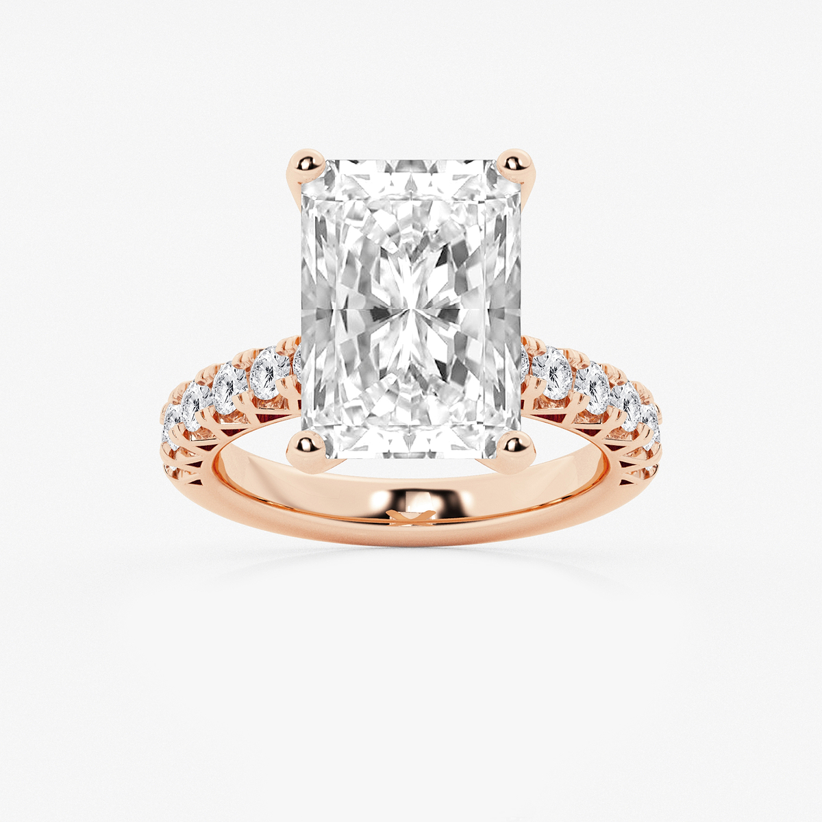 8 2/3 ctw Radiant Lab Grown Diamond Royal Crown Engagement Ring