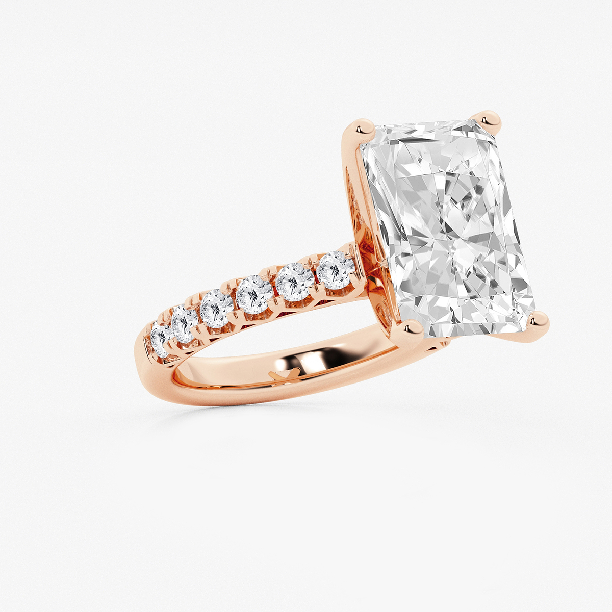 Additional Image 1 for  8 2/3 ctw Radiant Lab Grown Diamond Royal Crown Engagement Ring