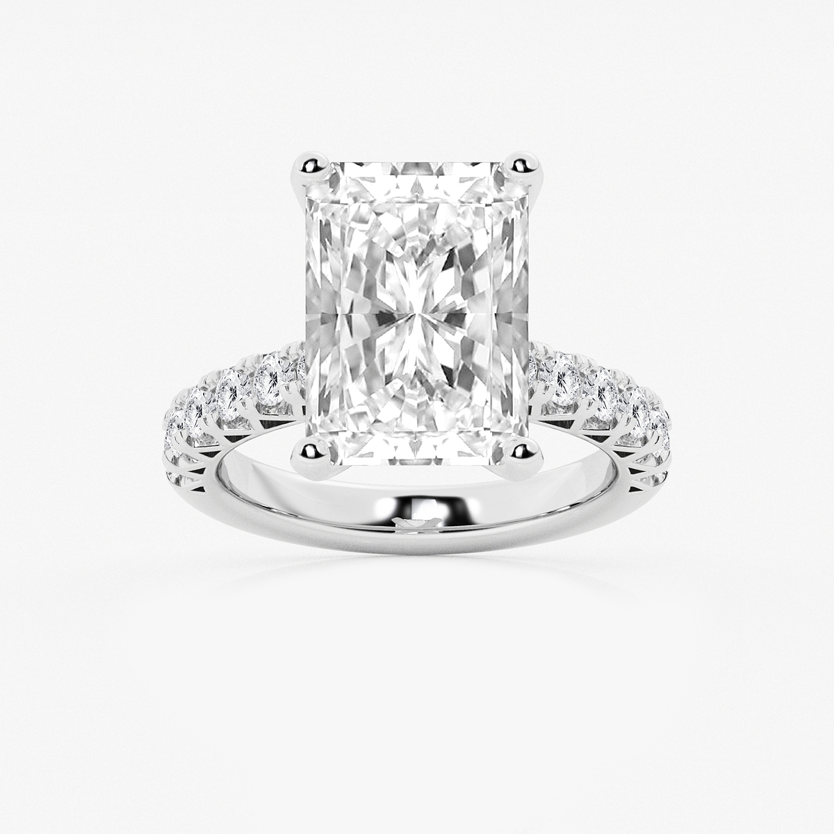 8 2/3 ctw Radiant Lab Grown Diamond Royal Crown Engagement Ring