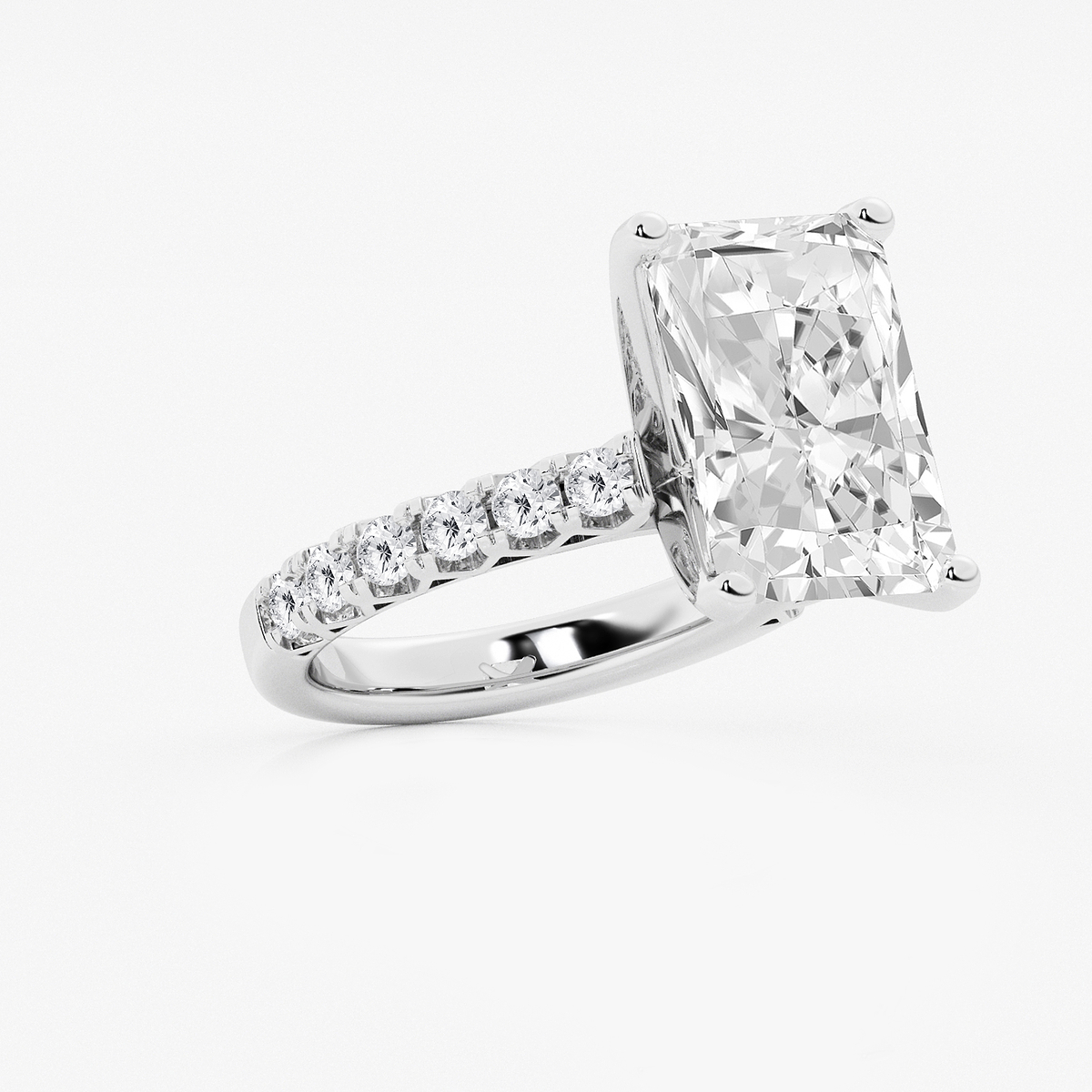 Additional Image 1 for  8 2/3 ctw Radiant Lab Grown Diamond Royal Crown Engagement Ring