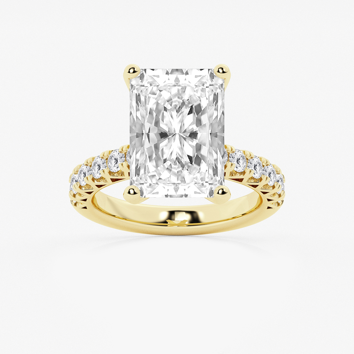8 2/3 ctw Radiant Lab Grown Diamond Royal Crown Engagement Ring