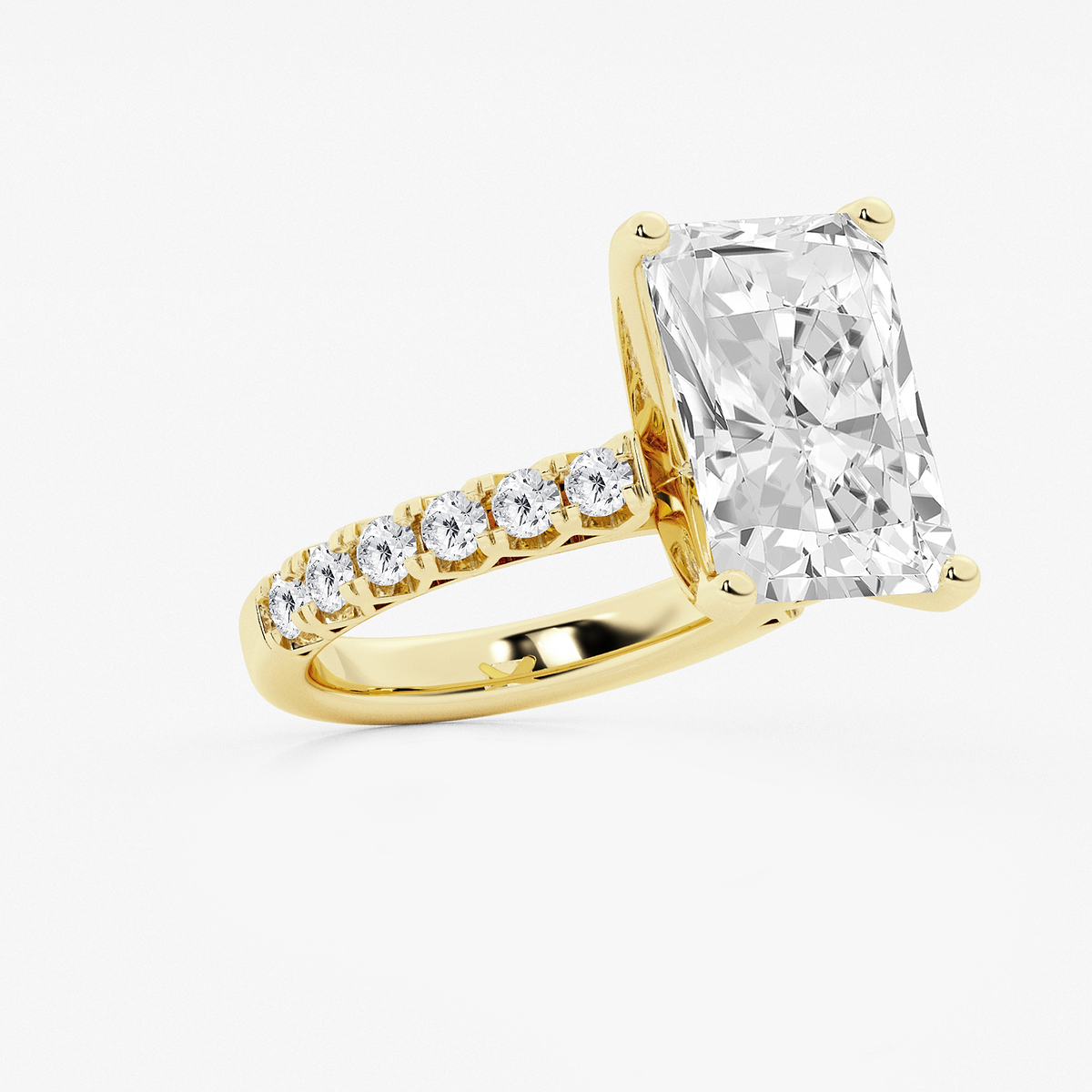 Additional Image 1 for  8 2/3 ctw Radiant Lab Grown Diamond Royal Crown Engagement Ring