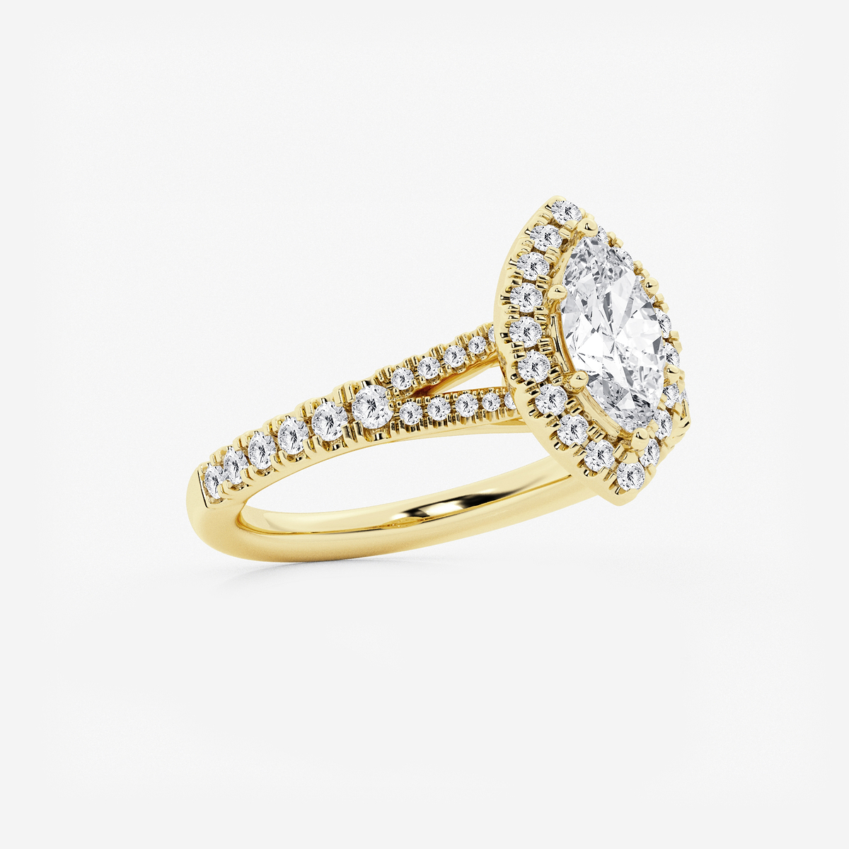 Additional Image 1 for  1 1/5 ctw Marquise Lab Grown Diamond Split Shank Halo Engagement Ring