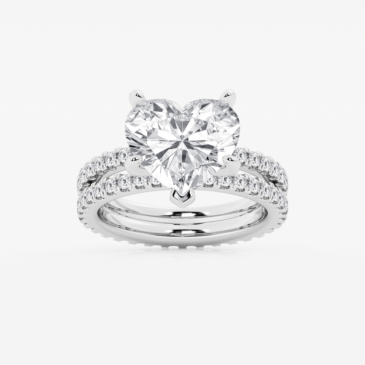 Maya 1/5 ctw Heart Lab Grown Diamond Split Band Doble Band