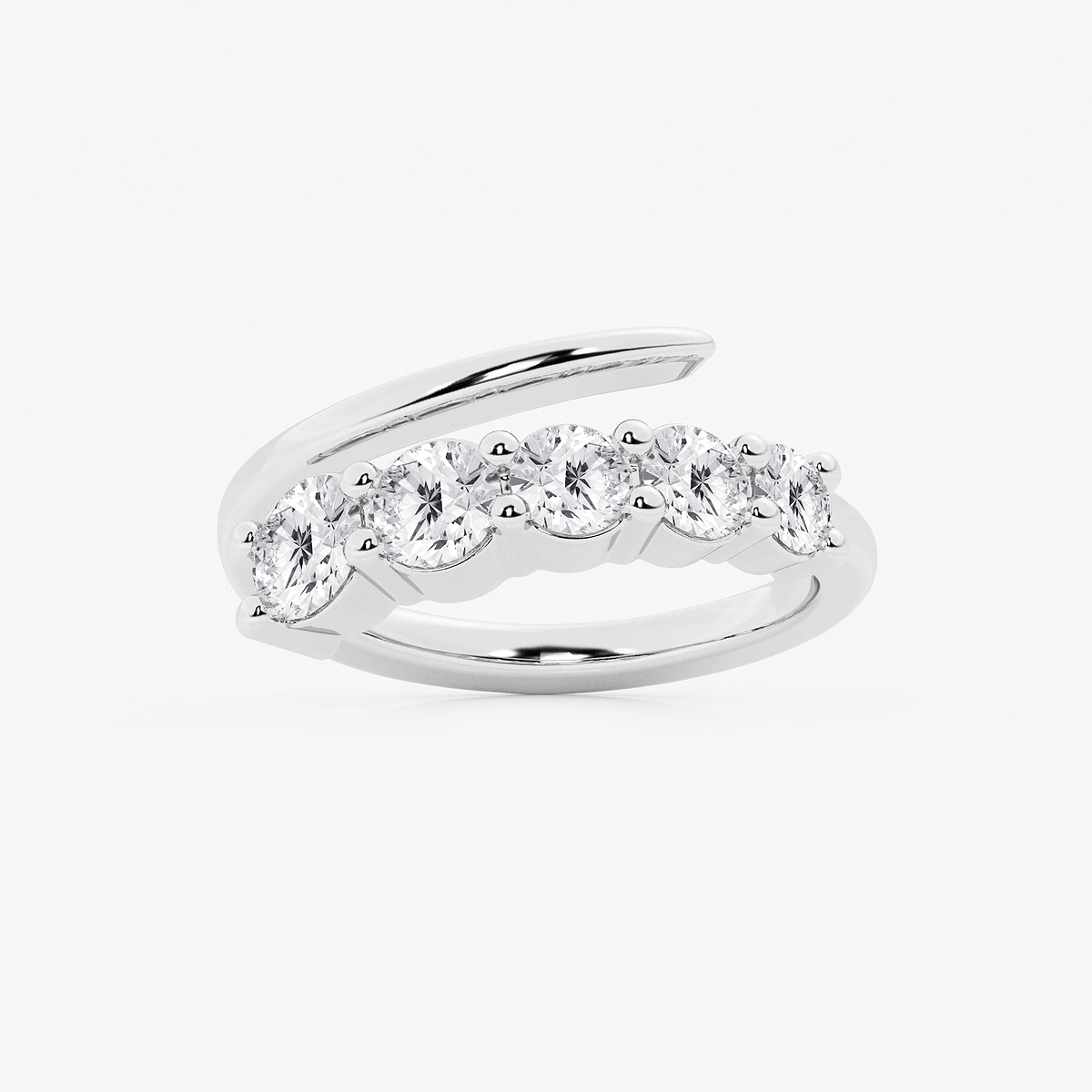 1 1/2 ctw Round Lab Grown Diamond Open Twist Band