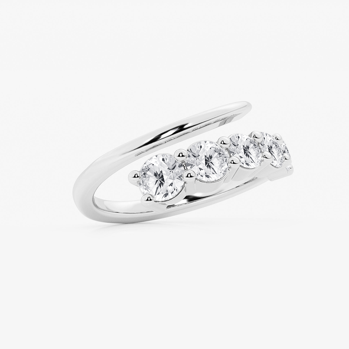 Additional Image 1 for  1 1/2 ctw Round Lab Grown Diamond Open Twist Band