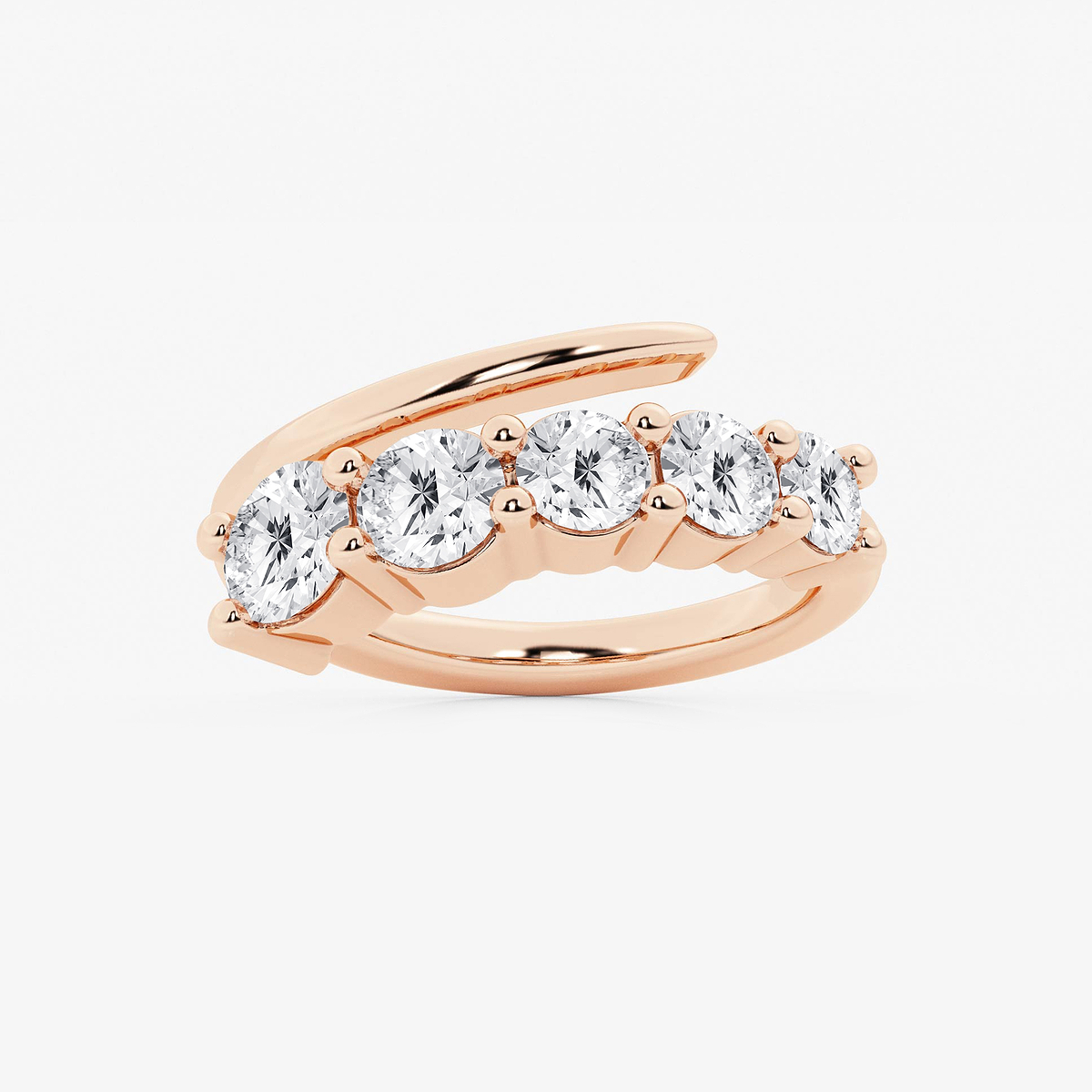 2 ctw Round Lab Grown Diamond Open Twist Band