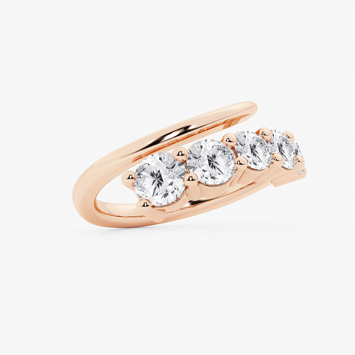 Additional Image 1 for  2 ctw Round Lab Grown Diamond Open Twist Band
