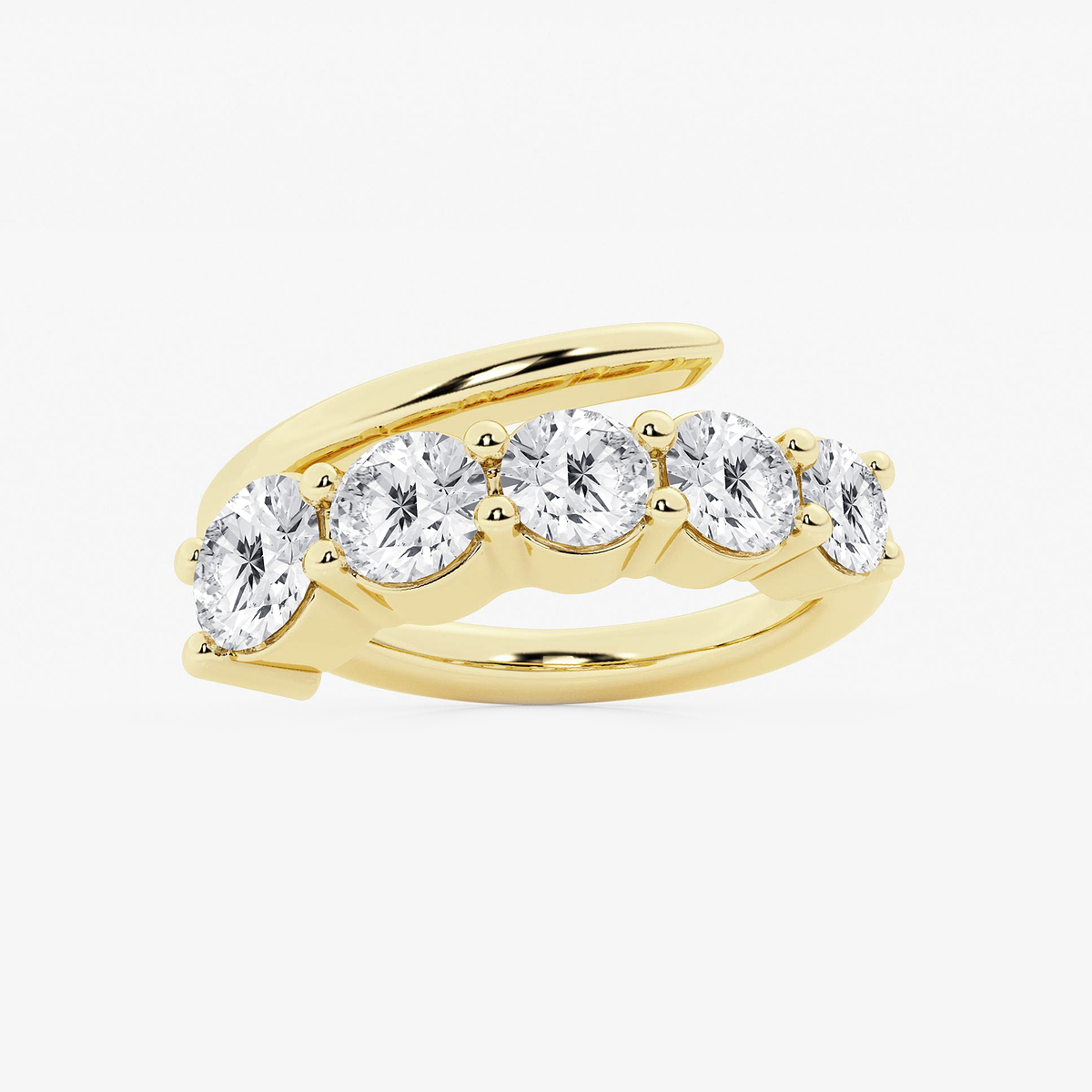 3 ctw Round Lab Grown Diamond Open Twist Band
