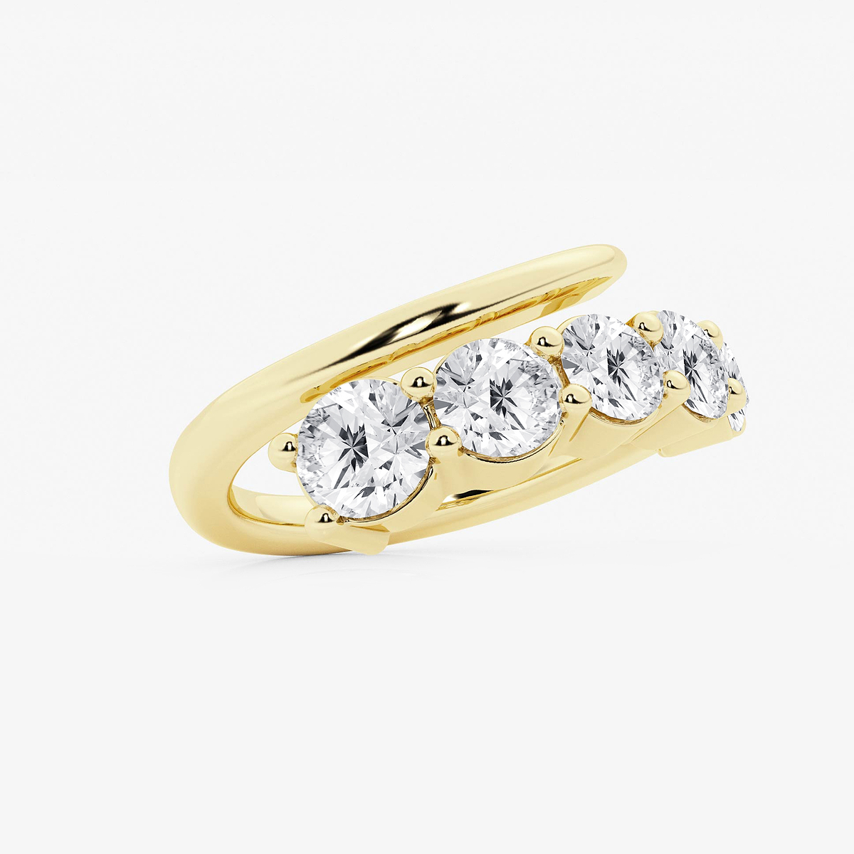 Additional Image 1 for  3 ctw Round Lab Grown Diamond Open Twist Band