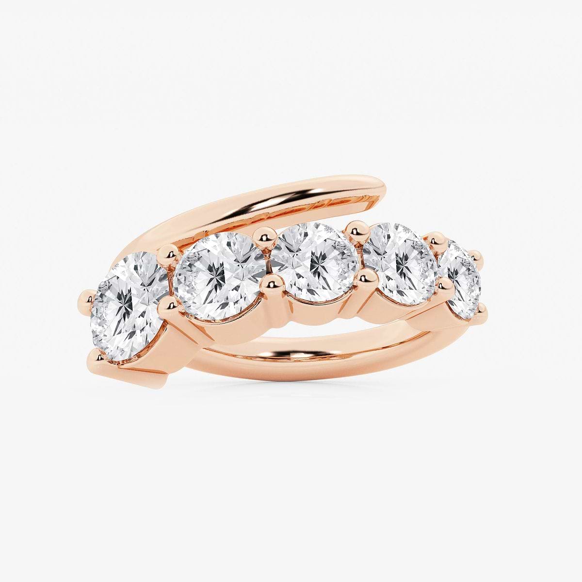 4 ctw Round Lab Grown Diamond Open Twist Fashion Band