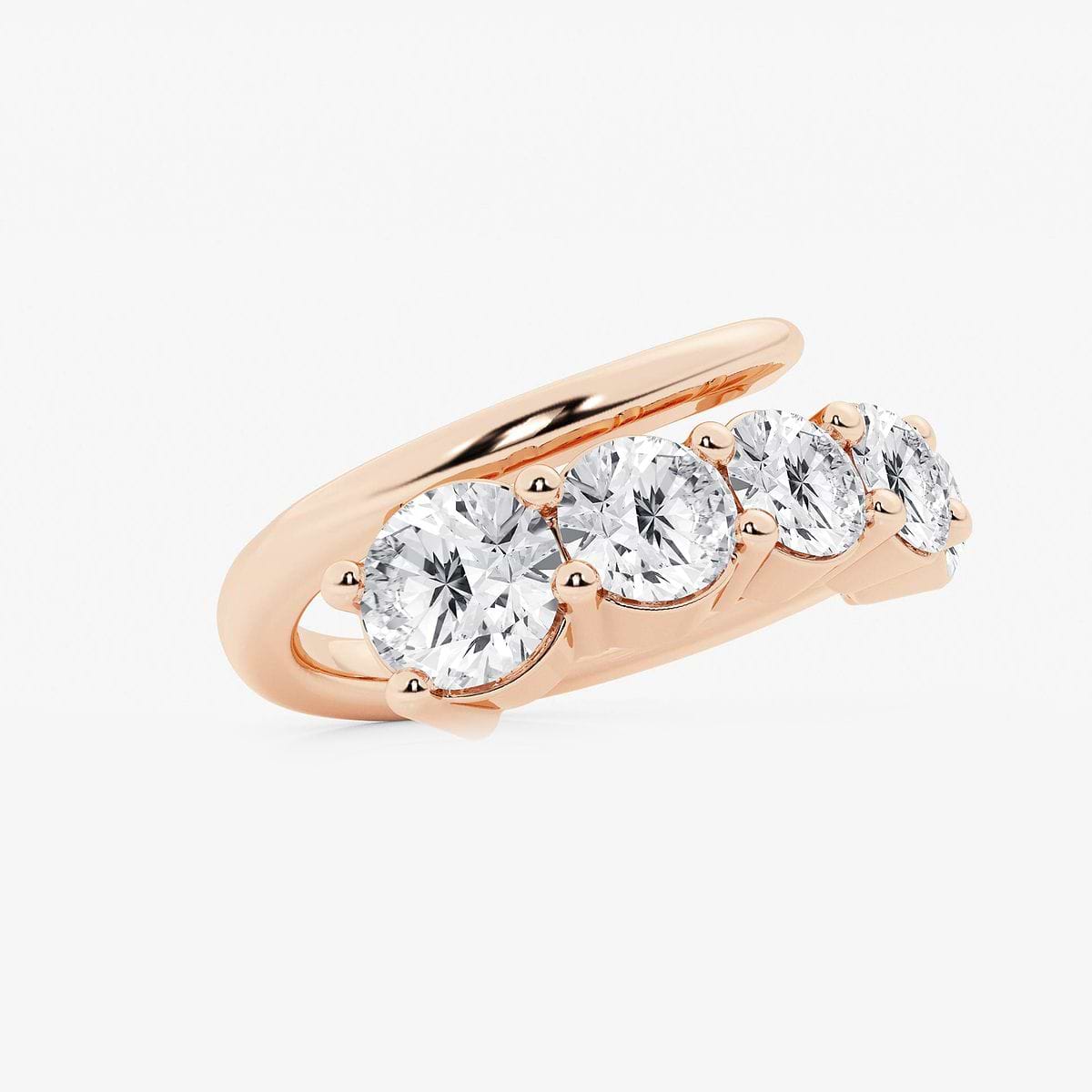 Additional Image 1 for  4 ctw Round Lab Grown Diamond Open Twist Fashion Band