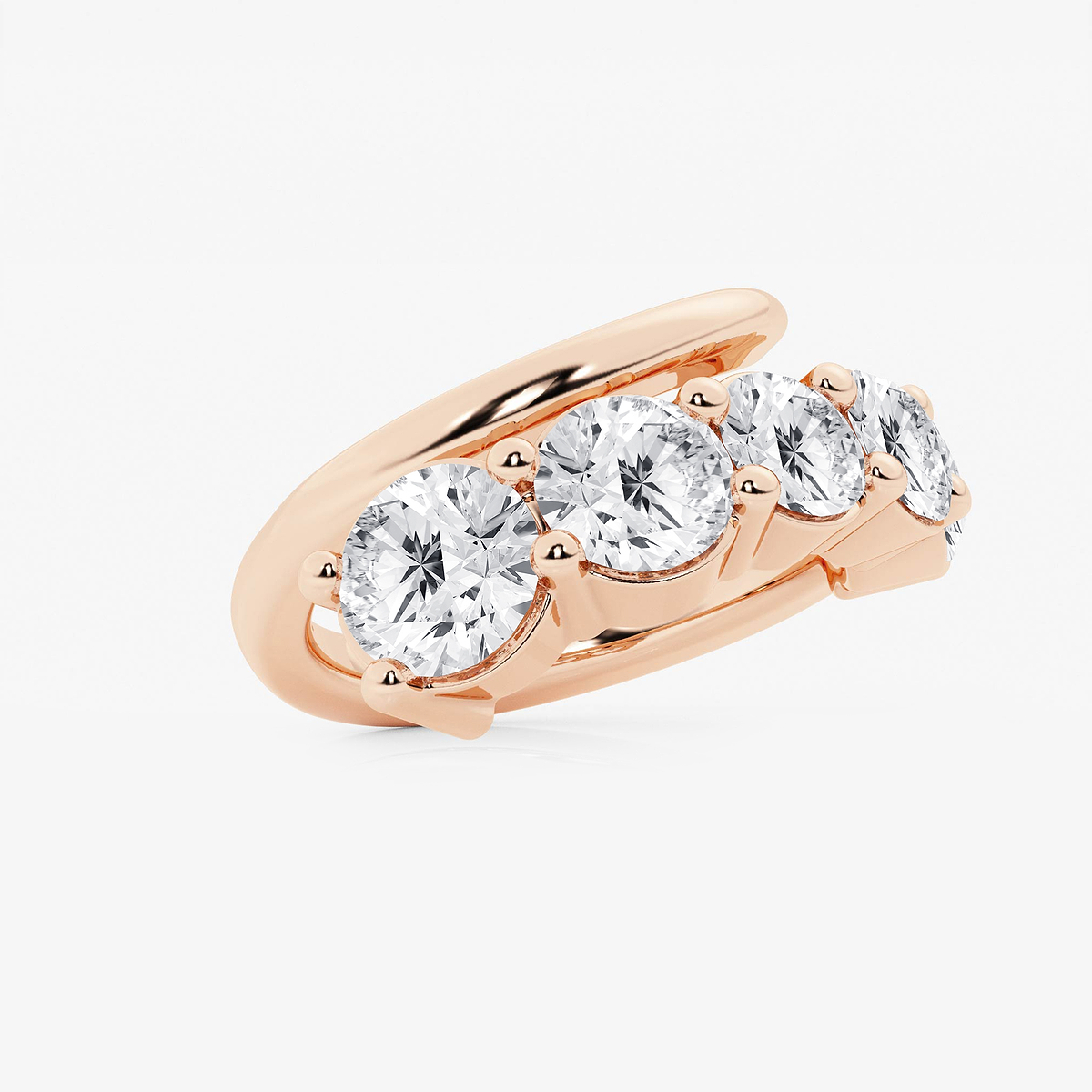 Additional Image 1 for  5 ctw Round Lab Grown Diamond Open Twist Band