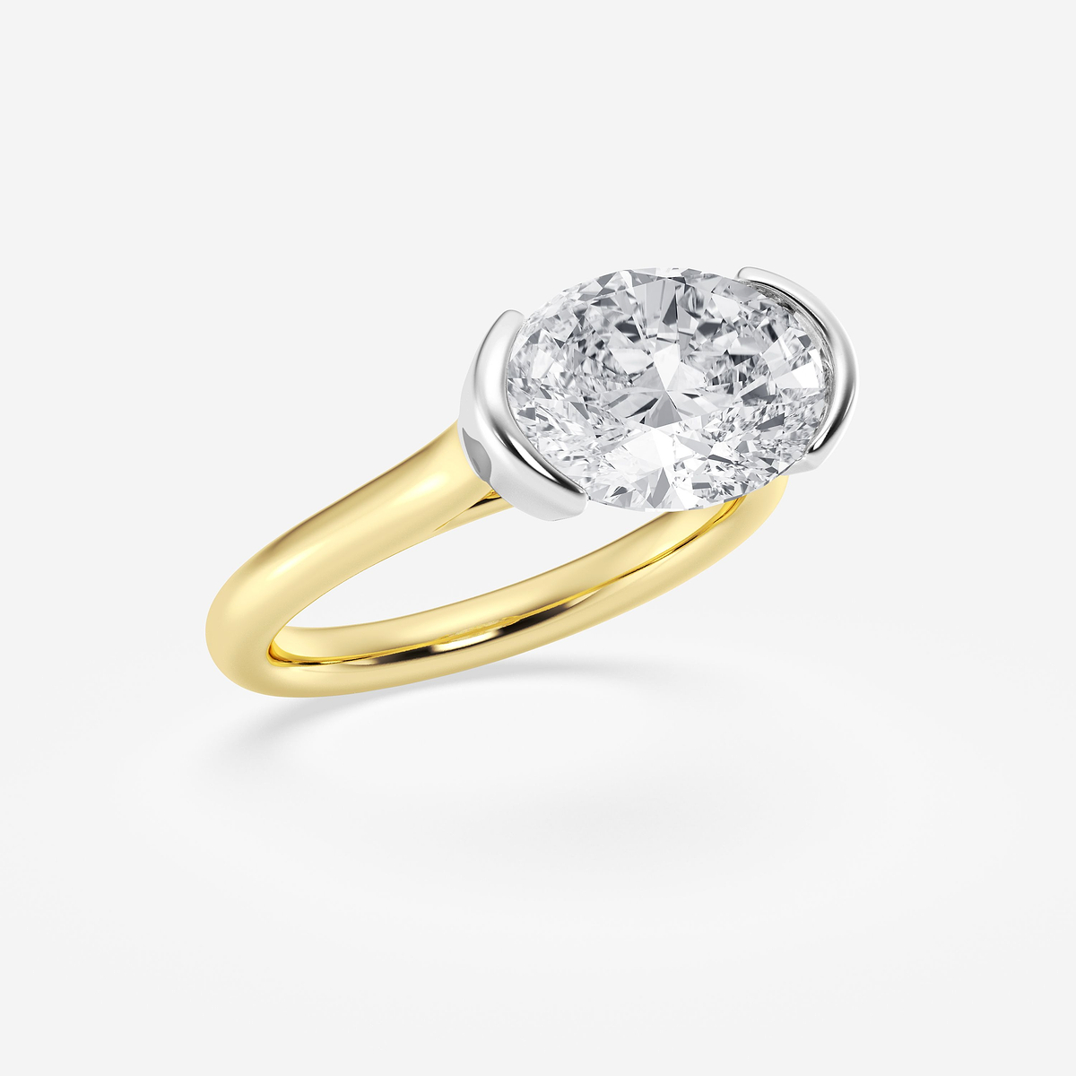 Additional Image 1 for  3 1/2 ctw Oval Lab Grown Diamond Solitaire Engagement Ring