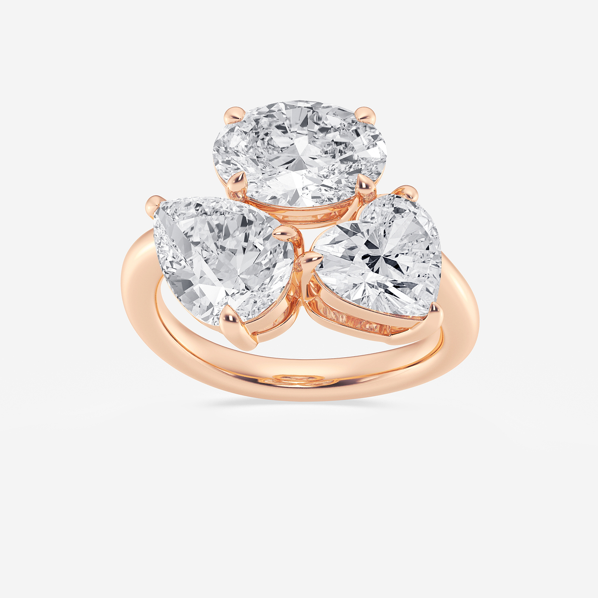 6 ctw Mosaic Abstract Three Stone Ring