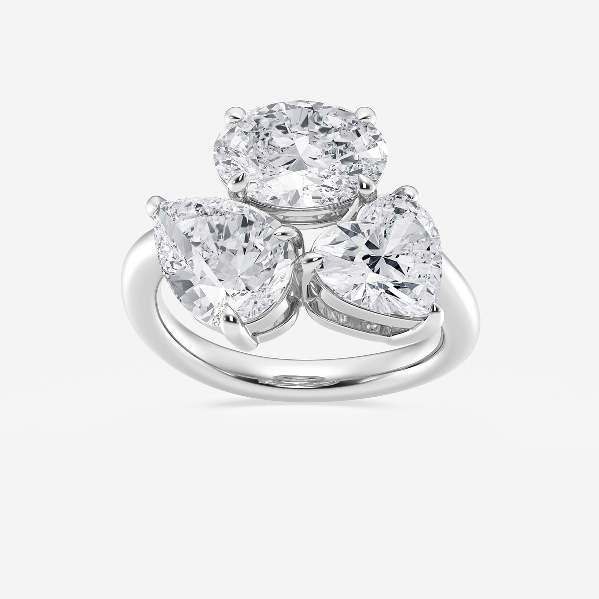 6 ctw Mosaic Abstract Three Stone Ring
