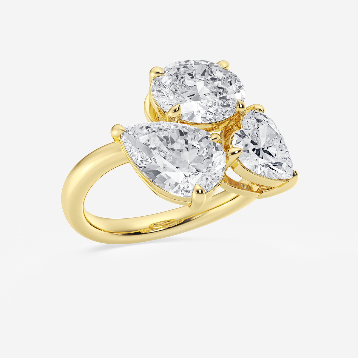 Additional Image 1 for  6 ctw Mosaic Abstract Three Stone Ring